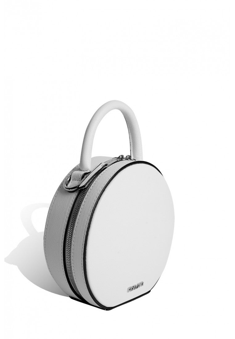 Woman Leather Crossbody Bag Lady Anne Tesoro Mini White