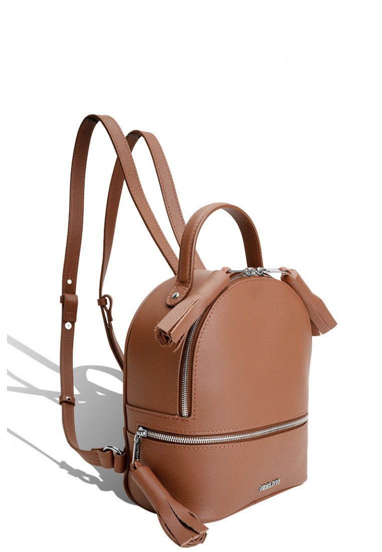 Woman Leather Backpack Lady Anne 'GO GO' Mini Brown
