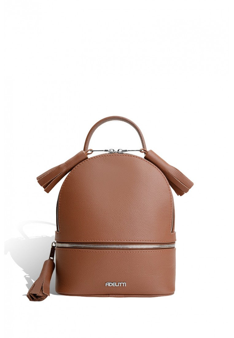 Woman Leather Backpack Lady Anne 'GO GO' Mini Brown