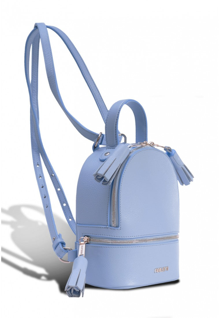 Woman Leather Backpack Lady Anne 'GO GO' Mini Blue