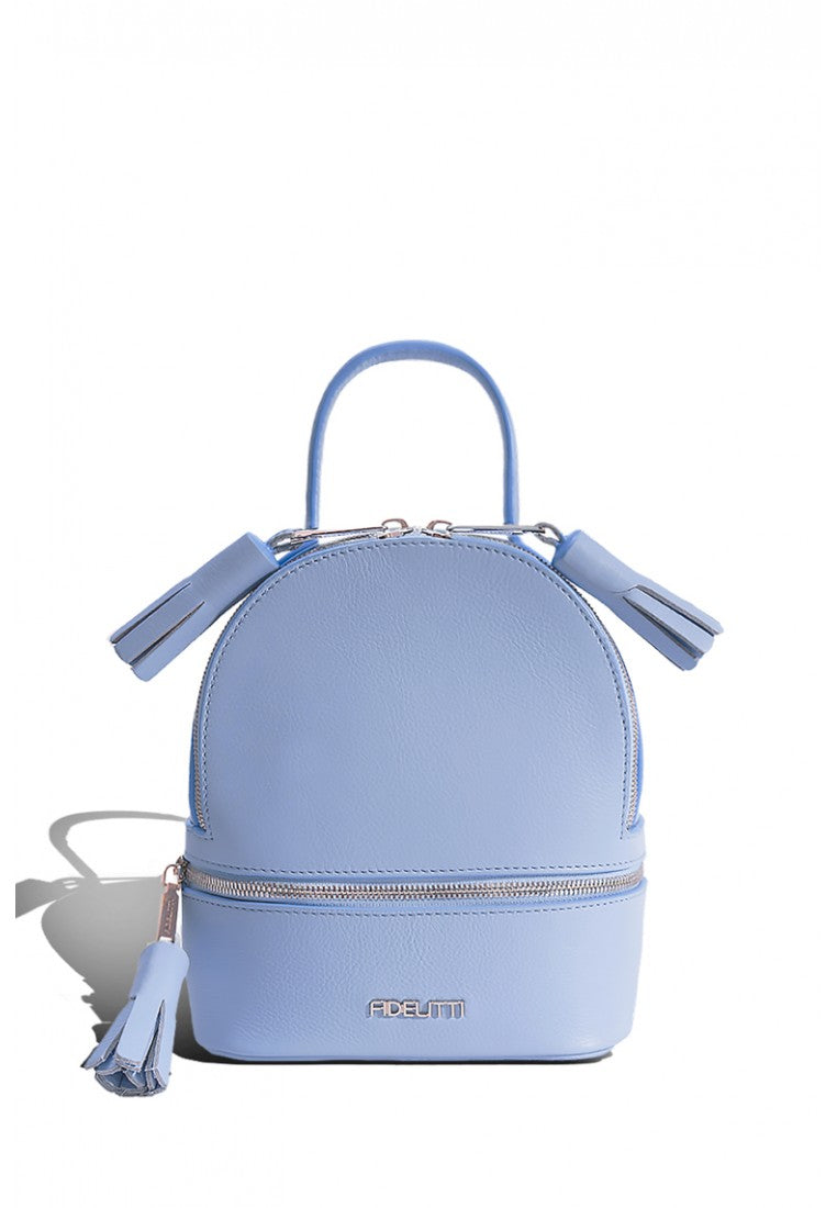 Woman Leather Backpack Lady Anne 'GO GO' Mini Blue