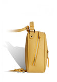 Woman Leather Backpack Lady Anne Vogue Mini Yellow