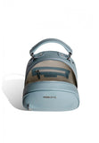 Woman Leather Backpack Lady Anne Vogue Mini Blue
