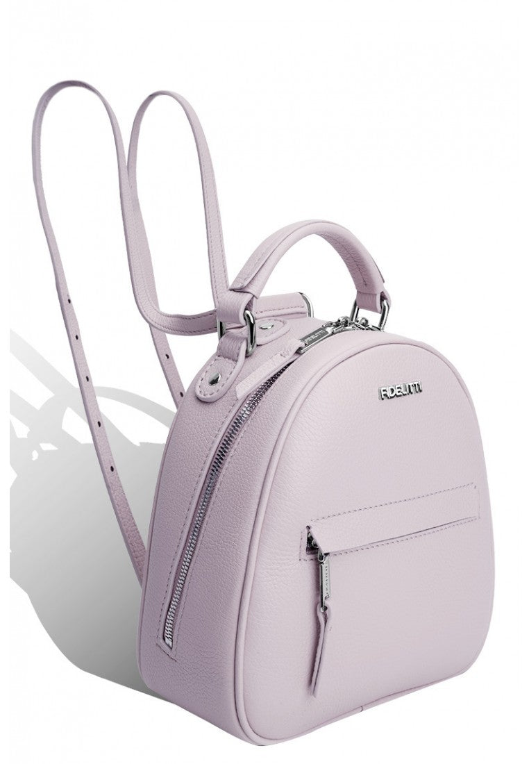 Woman Leather Backpack Lady Anne Vogue Mini Lavender