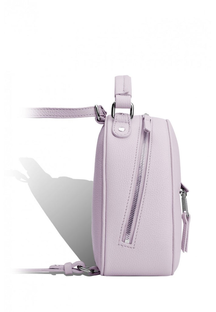 Woman Leather Backpack Lady Anne Vogue Mini Lavender