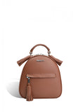 Woman Leather Backpack Lady Anne Vogue Mini Brown