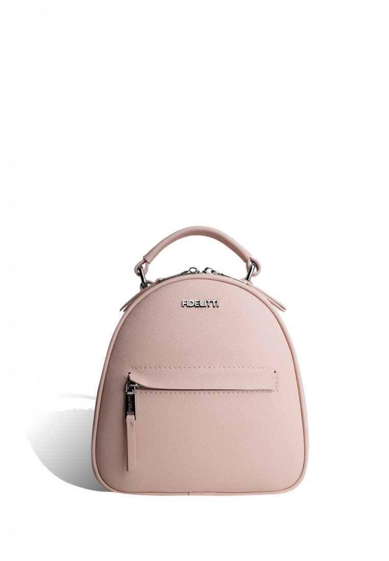Woman Leather Backpack Lady Anne Vogue Mini Beige