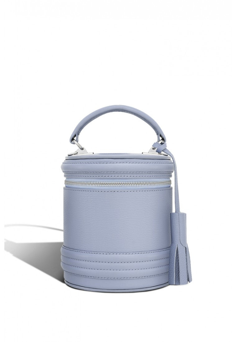 Woman Leather Cross Body Bag Lady Anne Barrel Blue