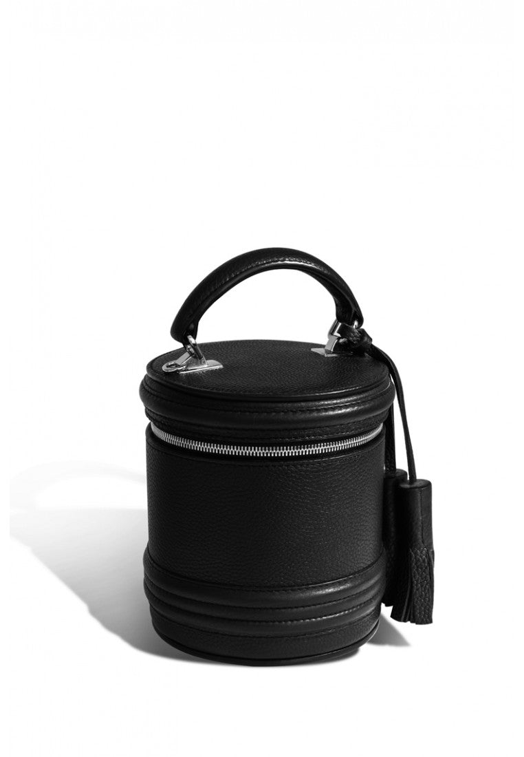 Woman Leather Crossbody Bag Lady Anne Barrel Black