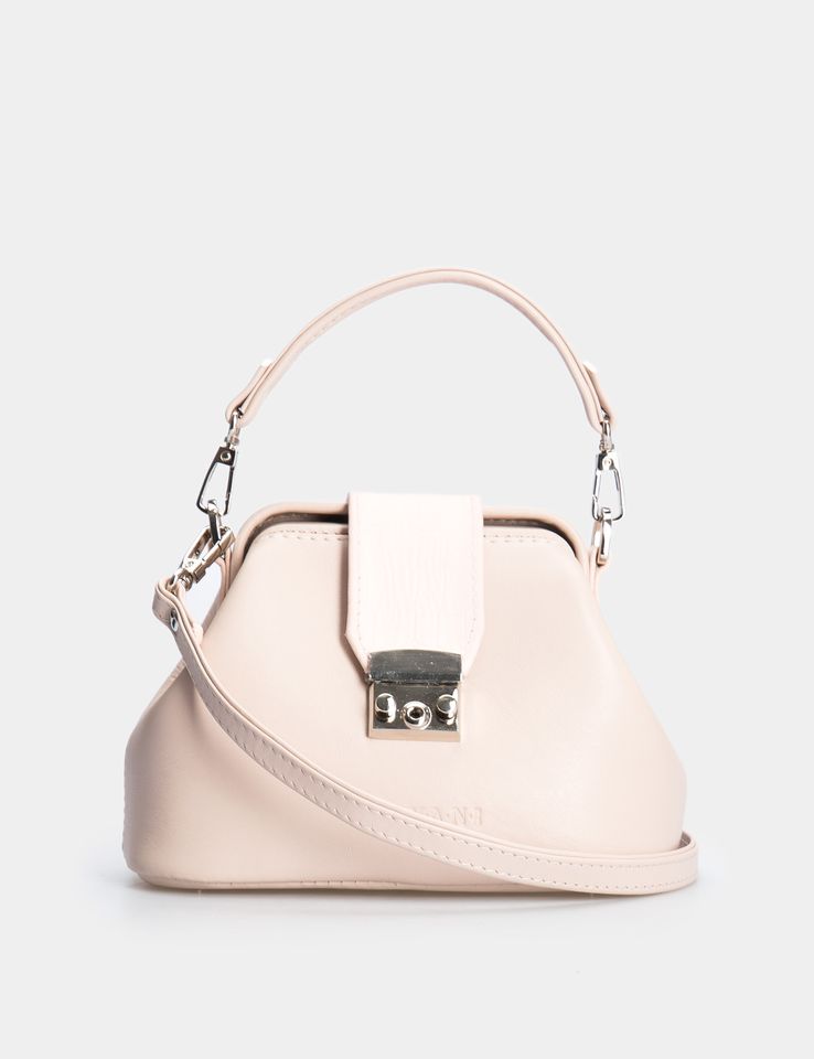 Women Leather Crossbody Bag Palermo Micro Light Pink