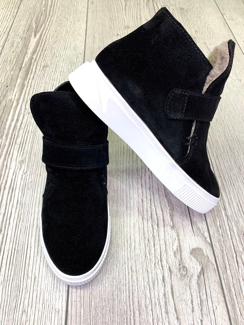 Women Suede Winter Boots Black