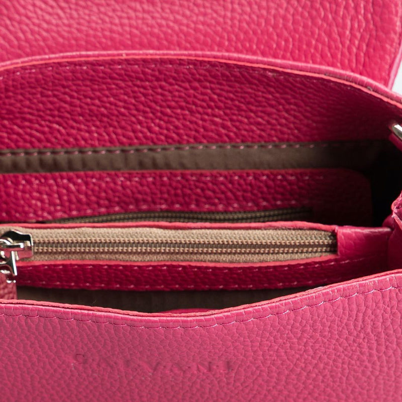 Women Leather Cross Body Bag Aurora Pink