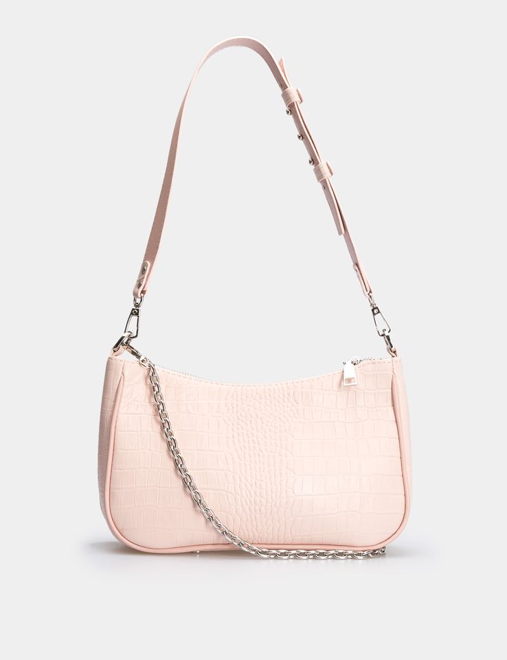 Women Leather Crossbody Bag Jane Pink