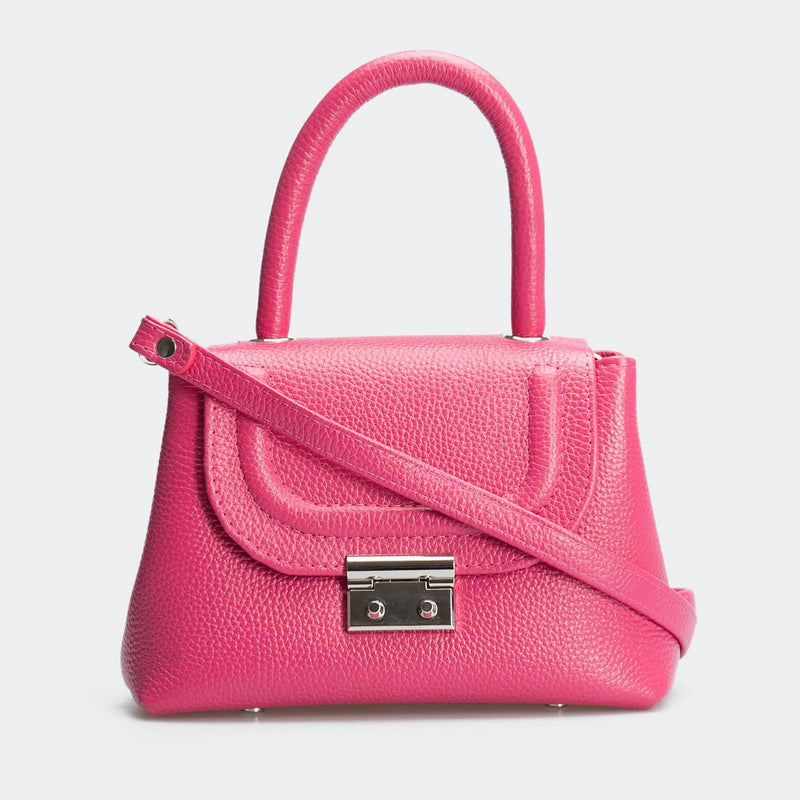 Women Leather Cross Body Bag Aurora Pink