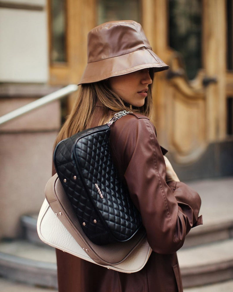 Women Leather Crossbody Bag Jane Black