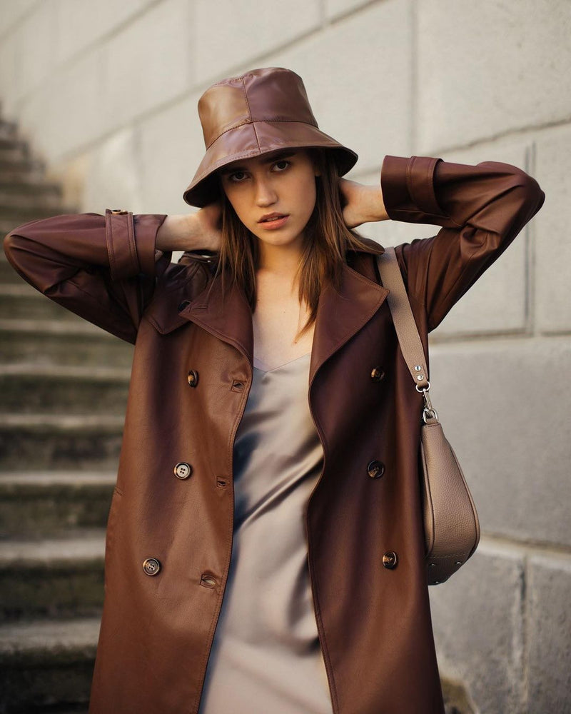 Women Leather Crossbody Bag Jane Beige