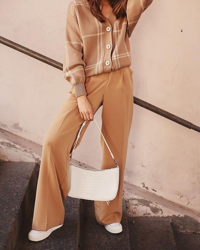 Women Leather Crossbody Bag Jane White