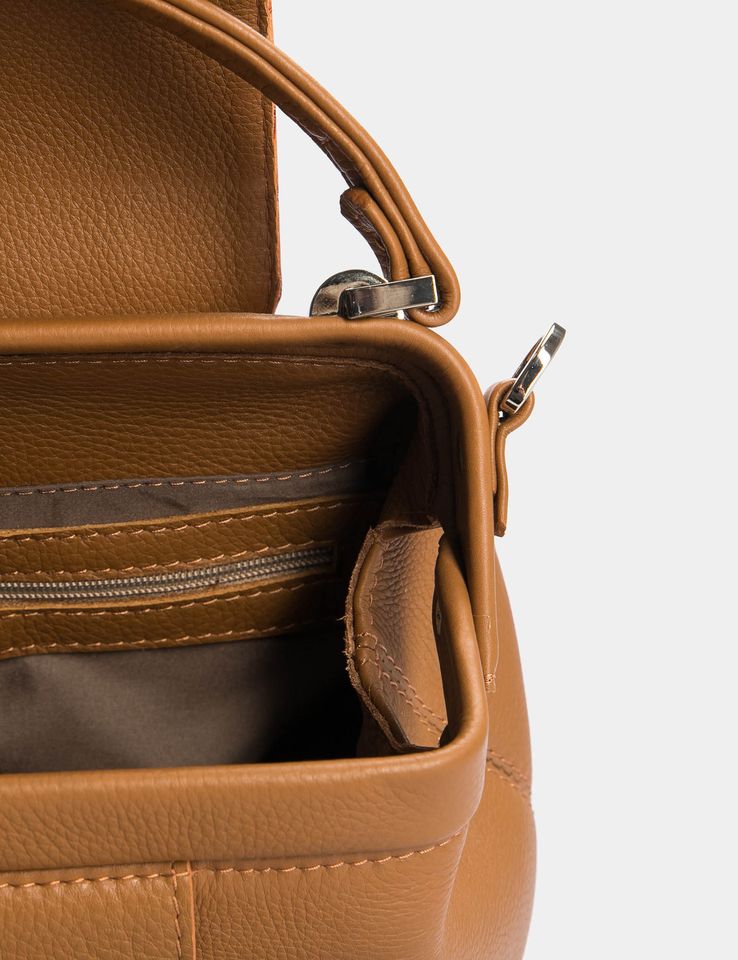 Women Leather Crossbody Bag Palermo Small Brown