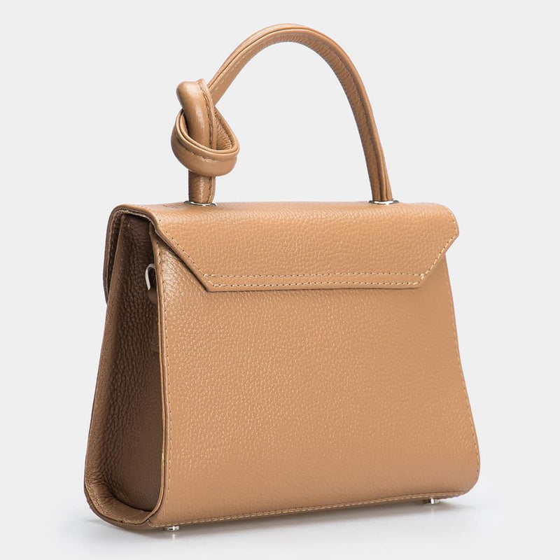 Women Leather Crossbody Bag Cocco Mini Dark Beige