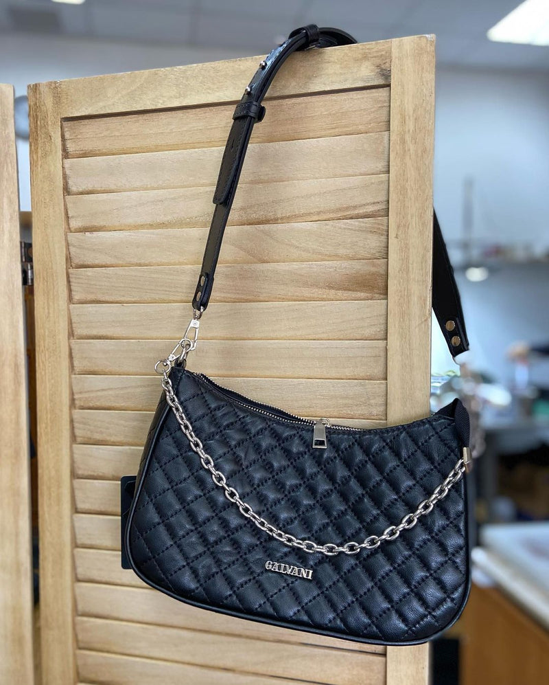 Women Leather Crossbody Bag Jane Black