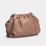 Women Leather Handbag Camellia Beige