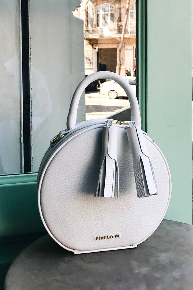 Woman Leather Bag Lady Anne Tesoro White