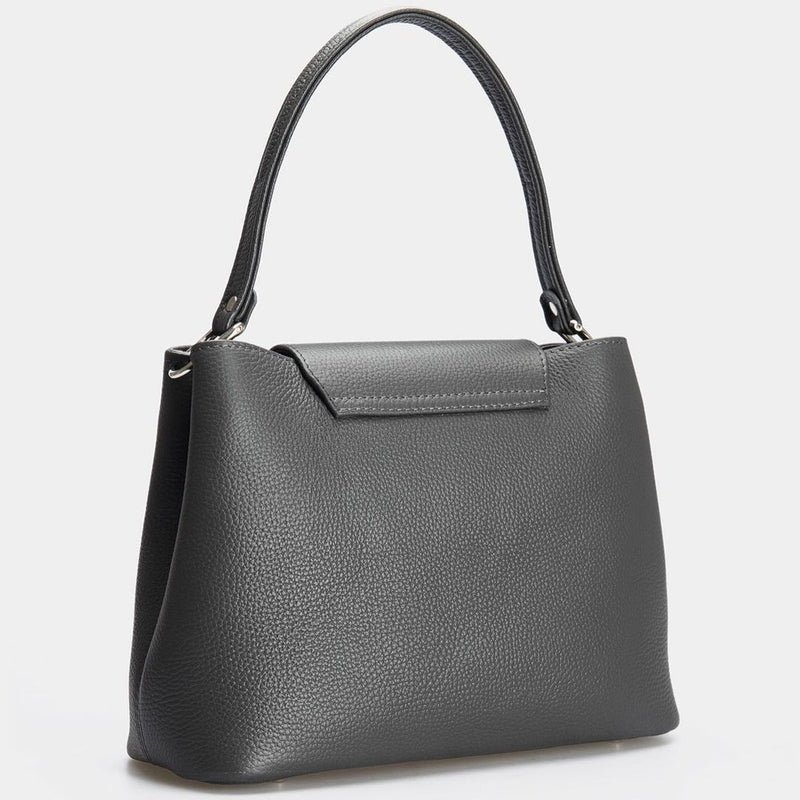 Women Leather Crossbody Bag Lillian Grey