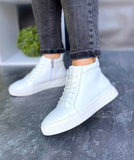 Women Leather Sneakers Demi-season White
