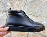Women Leather Sneakers Demi-season Black