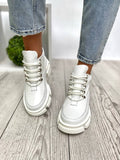 Women Leather Boots Demi-season White
