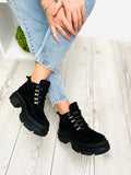 Women Suede Boots Demi-season Black