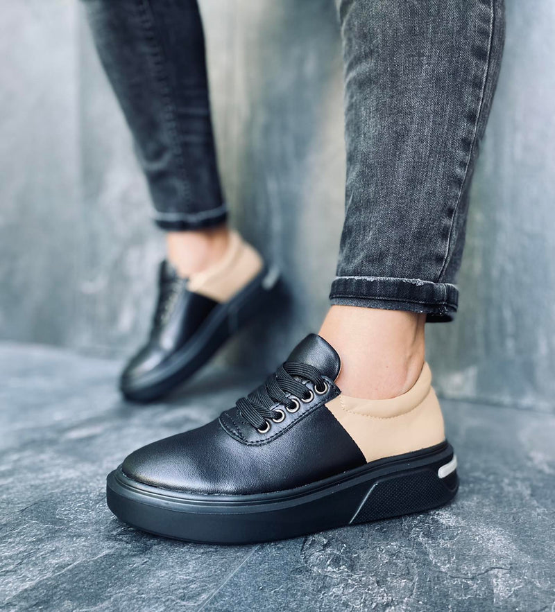 Women Leather Sneakers Black