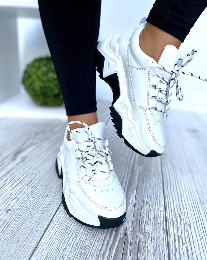 Women Leather Sneakers White