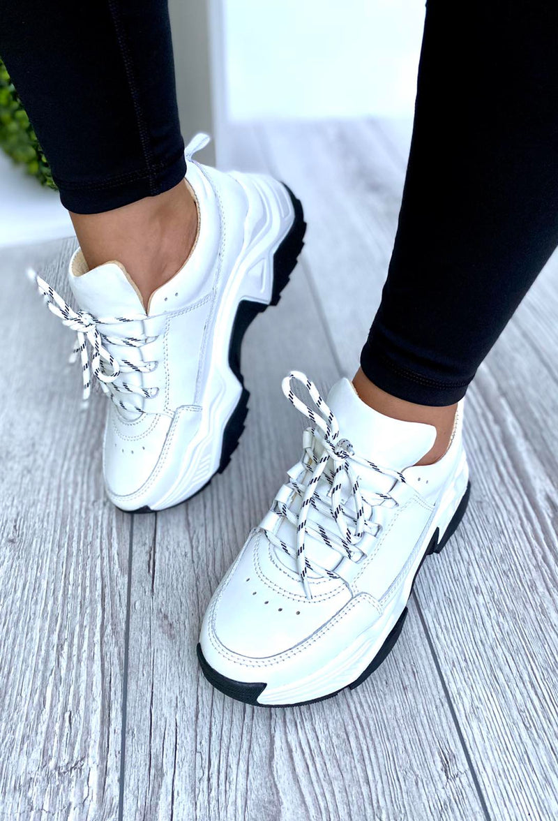 Women Leather Sneakers White