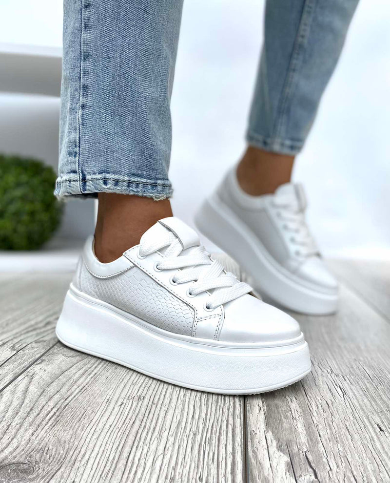 Women Leather Sneakers White