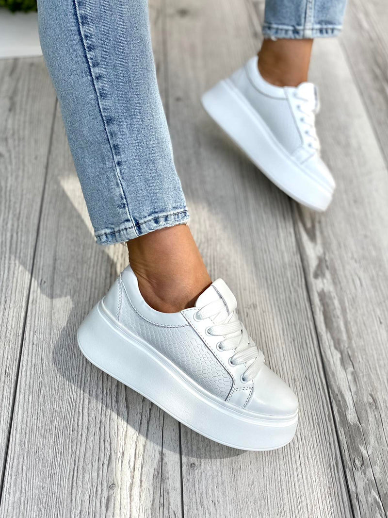 Women Leather Sneakers White