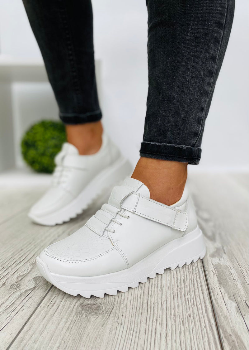 Women Leather Sneakers White
