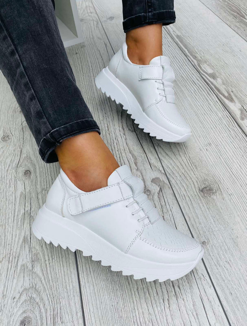 Women Leather Sneakers White