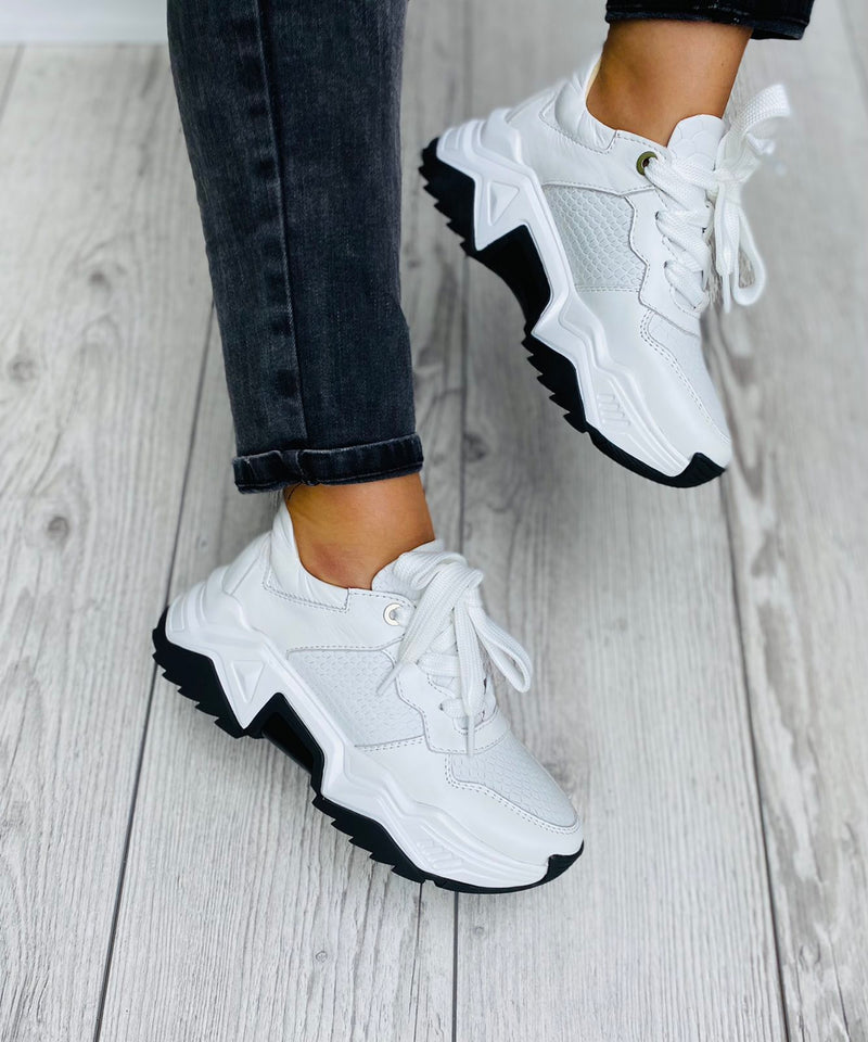Women Leather Sneakers White