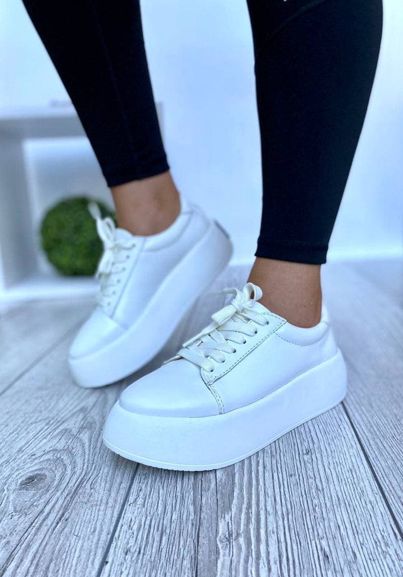 Women Leather Sneakers 1542 White