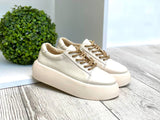 Women Leather Sneakers 1542 Ivory