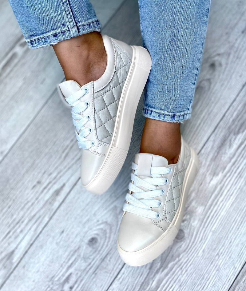 Women Leather Sneakers 1544 Beige