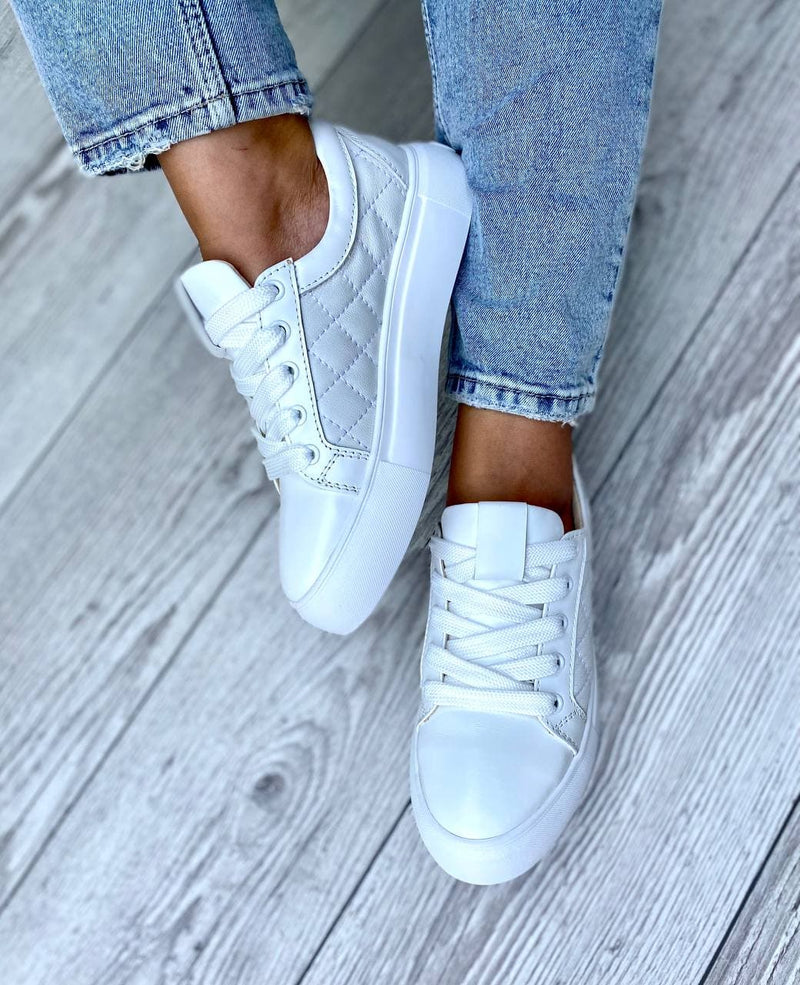 Women Leather Sneakers 1544 White