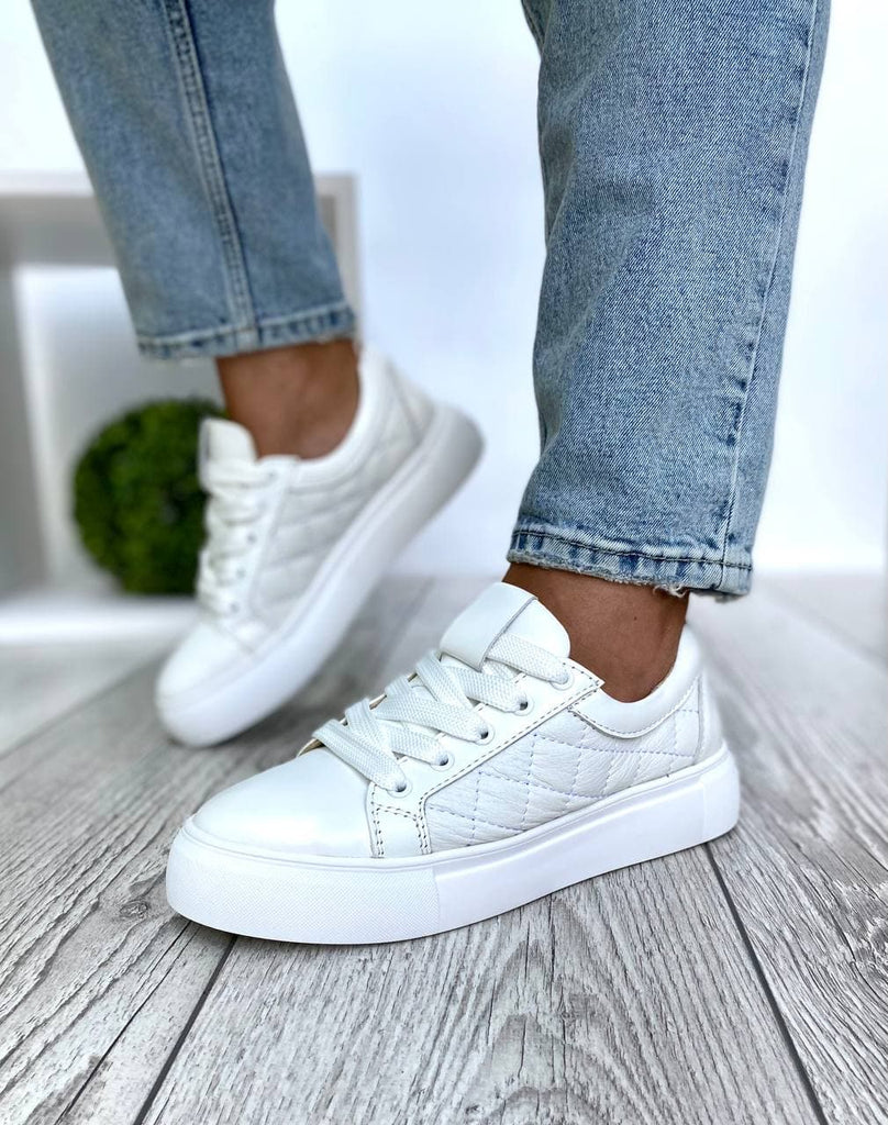 Women Leather Sneakers 1544 White