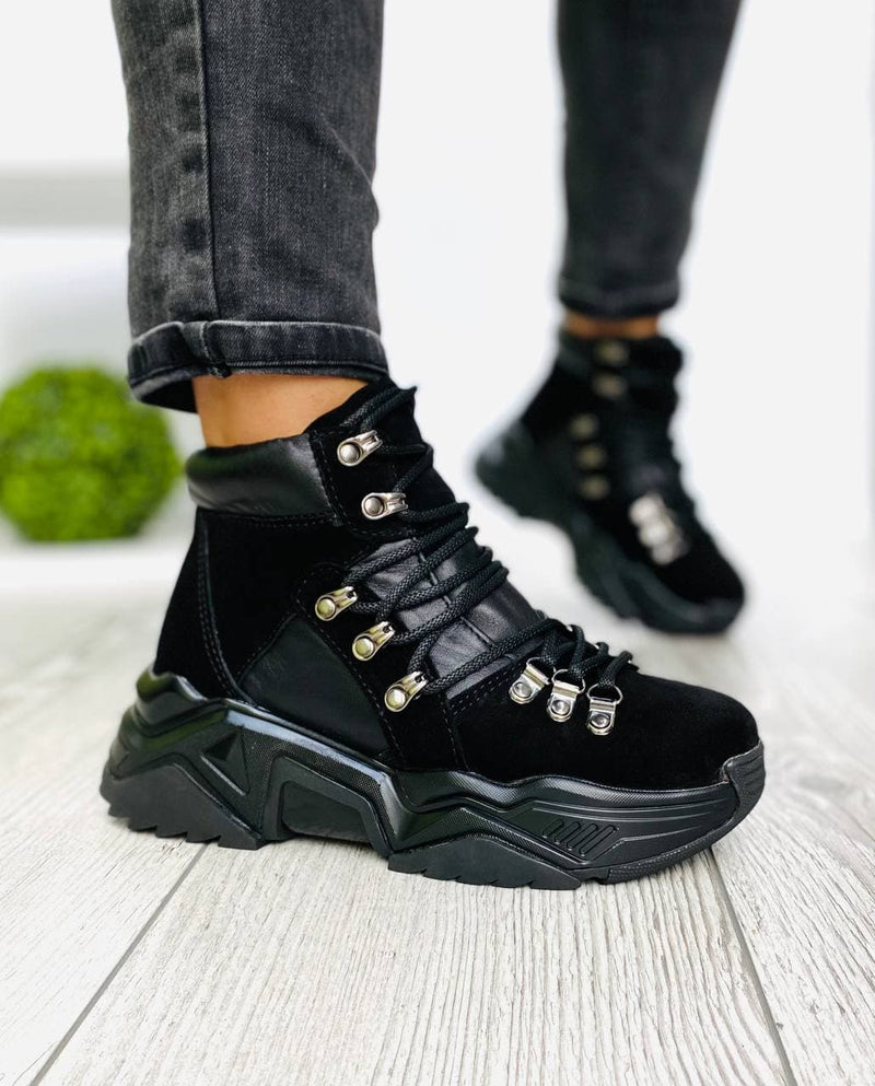 Women Demi-season Suede Boots 1551 Black