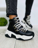 Women Demi-season Leather Boots 1551 Black