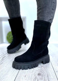 Women Demi-season Suede Boots 1553 Black