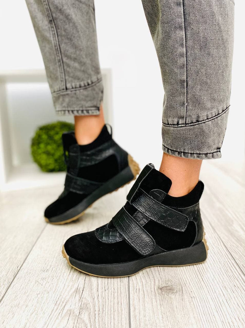 Women Leather Boots Demi-season Black