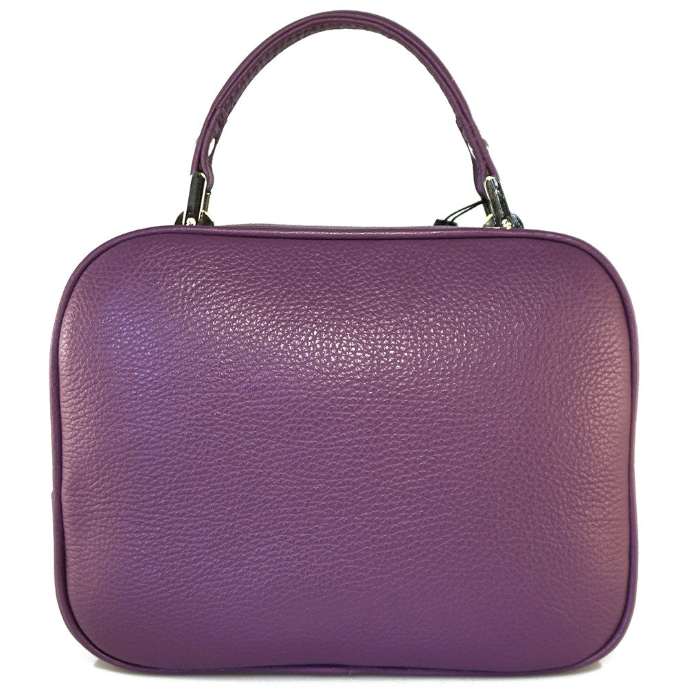 Women Leather Handbag Goccia Purple
