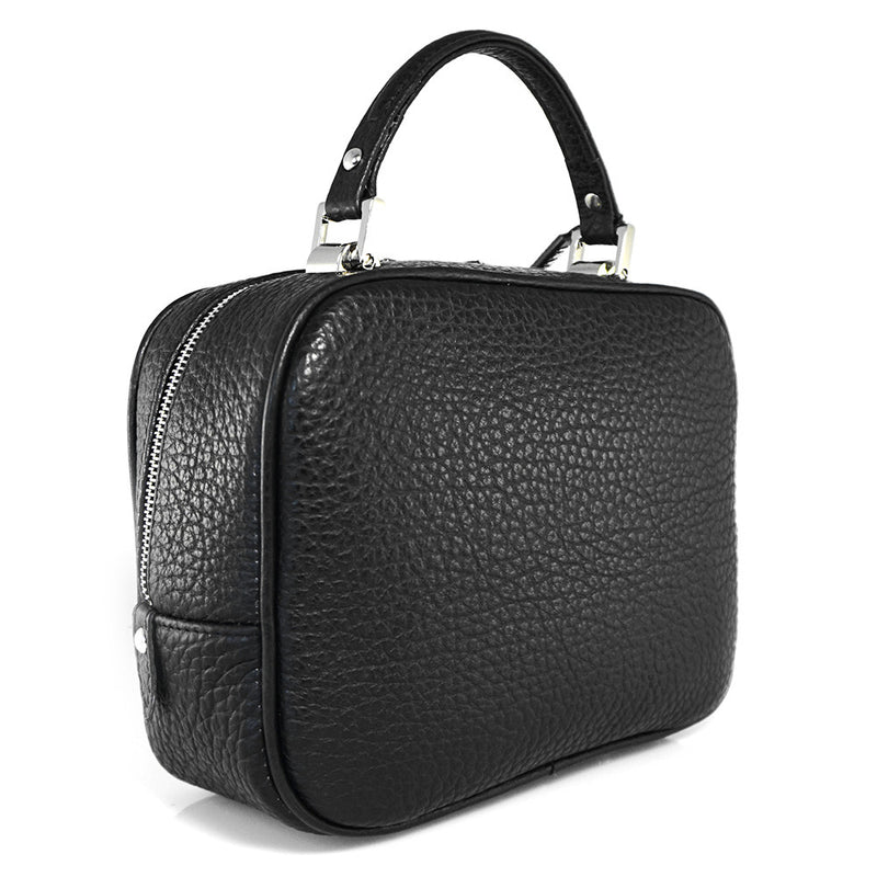 Women Leather Handbag Goccia Black